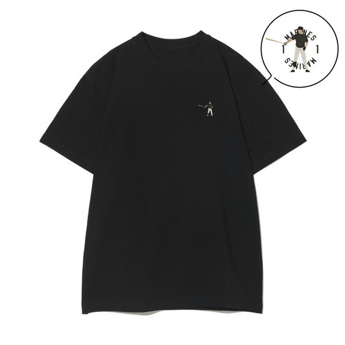 18選手展開 ワンポイント刺繍Tシャツ ブラック(VISITOR) 詳細画像 1カラー 2