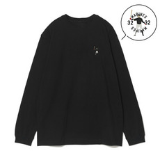 18選手展開 ワンポイント刺繍ロングTシャツ ブラック(VISITOR) 詳細画像