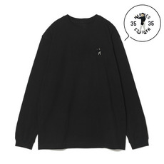 18選手展開 ワンポイント刺繍ロングTシャツ ブラック(VISITOR) 詳細画像