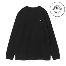 18選手展開 ワンポイント刺繍ロングTシャツ ブラック(VISITOR) 詳細画像