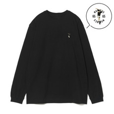 18選手展開 ワンポイント刺繍ロングTシャツ ブラック(VISITOR) 詳細画像