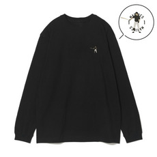 18選手展開 ワンポイント刺繍ロングTシャツ ブラック(VISITOR) 詳細画像