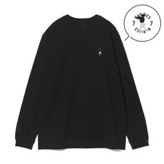 18選手展開 ワンポイント刺繍ロングTシャツ ブラック(VISITOR) 詳細画像