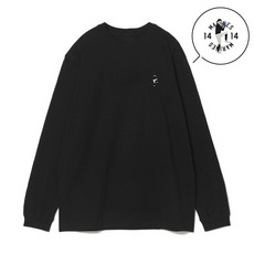 18選手展開 ワンポイント刺繍ロングTシャツ ブラック(VISITOR) 詳細画像