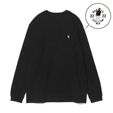 18選手展開 ワンポイント刺繍ロングTシャツ ブラック(VISITOR) 詳細画像