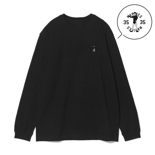 18選手展開 ワンポイント刺繍ロングTシャツ ブラック(VISITOR) 詳細画像 1カラー 11