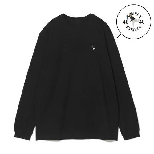 18選手展開 ワンポイント刺繍ロングTシャツ ブラック(VISITOR) 詳細画像 1カラー 12
