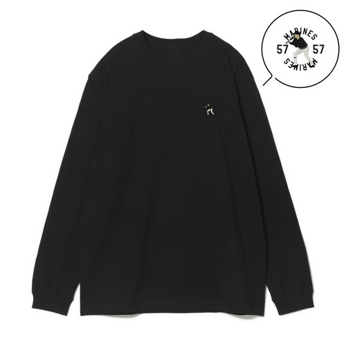 18選手展開 ワンポイント刺繍ロングTシャツ ブラック(VISITOR) 詳細画像 1カラー 14