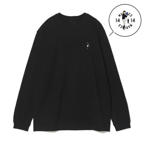 18選手展開 ワンポイント刺繍ロングTシャツ ブラック(VISITOR) 詳細画像 1カラー 6