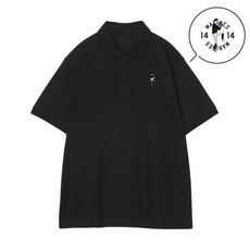 18選手展開 ワンポイント刺繍ポロシャツ ブラック(VISITOR) 詳細画像