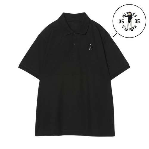 18選手展開 ワンポイント刺繍ポロシャツ ブラック(VISITOR) 詳細画像 1カラー 11