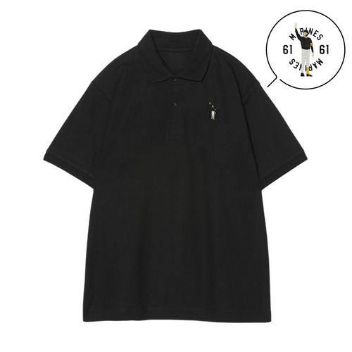 18選手展開 ワンポイント刺繍ポロシャツ ブラック(VISITOR) 詳細画像 1カラー 15