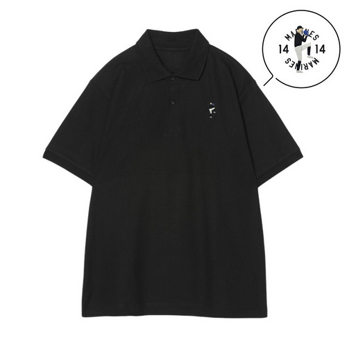 18選手展開 ワンポイント刺繍ポロシャツ ブラック(VISITOR) 詳細画像 1カラー 6