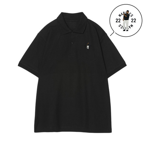 18選手展開 ワンポイント刺繍ポロシャツ ブラック(VISITOR) 詳細画像 1カラー 9