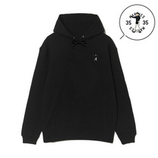 18選手展開 ワンポイント刺繍パーカー ブラック(VISITOR) 詳細画像