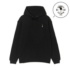 18選手展開 ワンポイント刺繍パーカー ブラック(VISITOR) 詳細画像