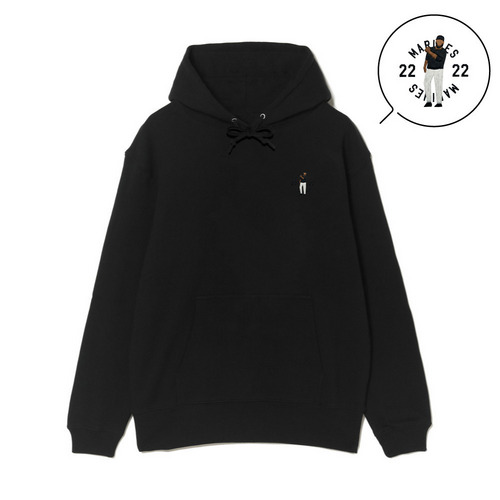 18選手展開 ワンポイント刺繍パーカー ブラック(VISITOR) 詳細画像 1カラー 10