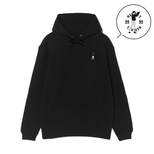 18選手展開 ワンポイント刺繍パーカー ブラック(VISITOR) 詳細画像 1カラー 18