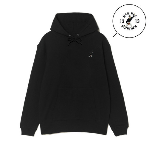 18選手展開 ワンポイント刺繍パーカー ブラック(VISITOR) 詳細画像 1カラー 5