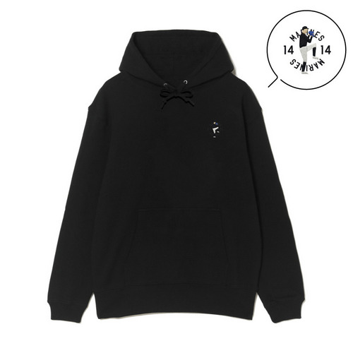 18選手展開 ワンポイント刺繍パーカー ブラック(VISITOR) 詳細画像 1カラー 6