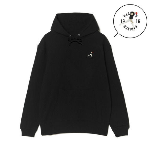 18選手展開 ワンポイント刺繍パーカー ブラック(VISITOR) 詳細画像 1カラー 8