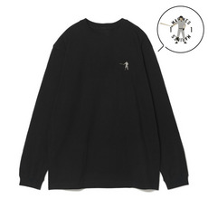 18選手展開 ワンポイント刺繍ロングTシャツ ブラック(ALTERNATE) 詳細画像
