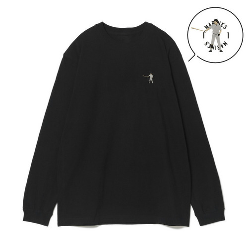 18選手展開 ワンポイント刺繍ロングTシャツ ブラック(ALTERNATE) 詳細画像 1カラー 2