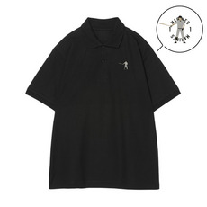 18選手展開 ワンポイント刺繍ポロシャツ ブラック(ALTERNATE) 詳細画像