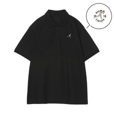 18選手展開 ワンポイント刺繍ポロシャツ ブラック(ALTERNATE) 詳細画像