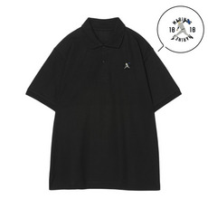 18選手展開 ワンポイント刺繍ポロシャツ ブラック(ALTERNATE) 詳細画像