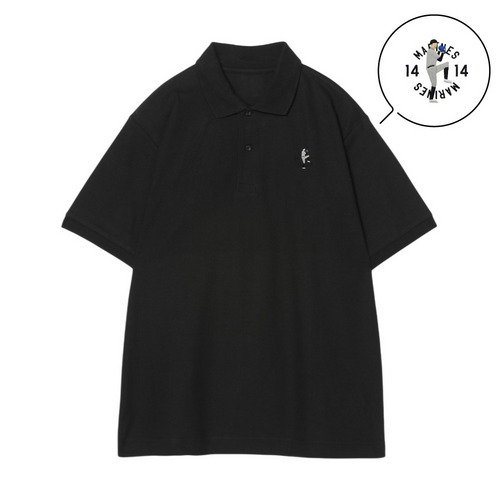 18選手展開 ワンポイント刺繍ポロシャツ ブラック(ALTERNATE) 詳細画像 1カラー 5