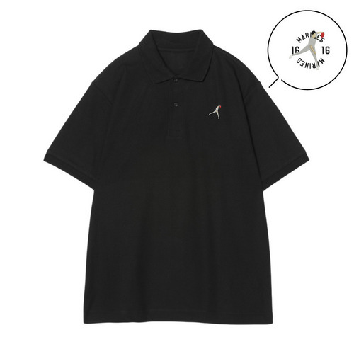 18選手展開 ワンポイント刺繍ポロシャツ ブラック(ALTERNATE) 詳細画像 1カラー 7