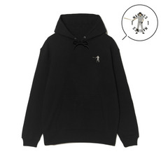 18選手展開 ワンポイント刺繍パーカー ブラック(ALTERNATE) 詳細画像