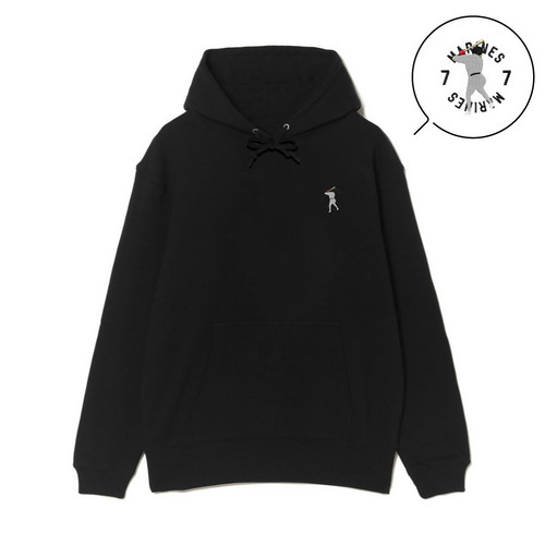 18選手展開 ワンポイント刺繍パーカー ブラック(ALTERNATE) 詳細画像 1カラー 4