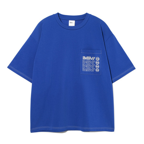 BSW配色ステッチTシャツ 詳細画像 ブルー 6