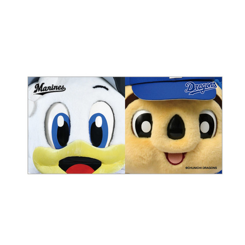 マリーンズ&times;ドラゴンズ 実写マスコットコラボ クローズアップステッカー 詳細画像 1カラー 1