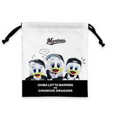 マリーンズ×ドラゴンズ 実写マスコットコラボ ドアラメッセージ巾着