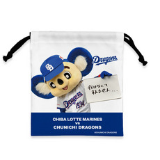 マリーンズ&times;ドラゴンズ 実写マスコットコラボ ドアラメッセージ巾着 詳細画像