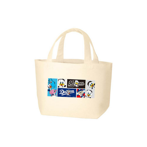 マリーンズ&times;ドラゴンズ イラストマスコット集合 ランチトートバッグ 詳細画像 1カラー 1