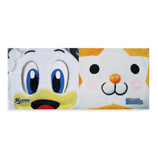 マリーンズ×ベイスターズ 実写マスコットコラボ クローズアップフェイスタオル