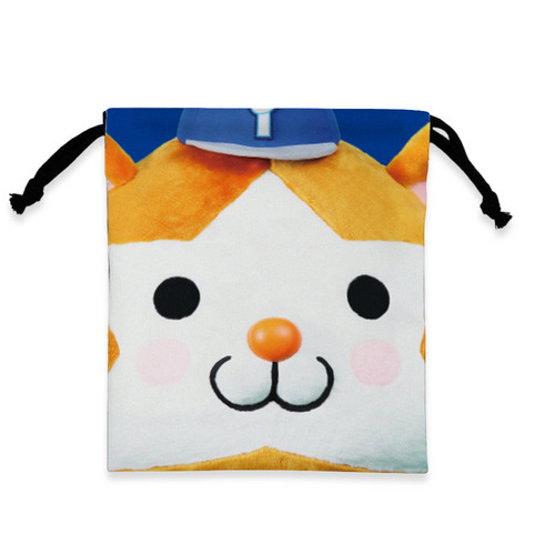 マリーンズ&times;ベイスターズ 実写マスコットコラボ クローズアップ巾着 詳細画像 1カラー 2