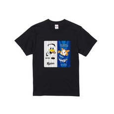 マリーンズ×ベイスターズ イラストマスコットコラボ Tシャツ ブラック