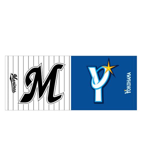 マリーンズ&times;ベイスターズ  ロゴフェイスタオル 詳細画像 1カラー 1