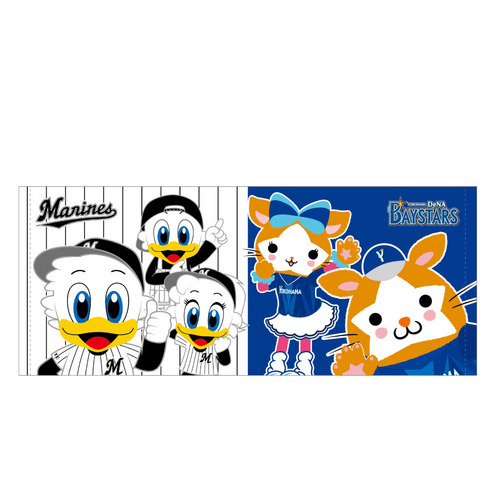 マリーンズ&times;ベイスターズ  マスコットフェイスタオル 詳細画像 1カラー 1