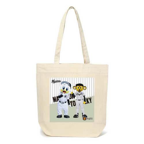 マリーンズ&times;タイガース 実写マスコットコラボ トートバッグ 詳細画像 ズーちゃん＆キー太 2