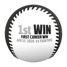 八木彬投手 プロ入り初勝利記念 ピクチャーボール 詳細画像