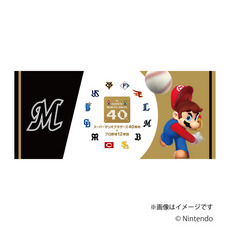 【スーパーマリオブラザーズ40周年】フェイスタオル（マリーンズVer.）