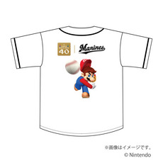 【スーパーマリオブラザーズ40周年】ベースボールシャツ（マリーンズVer.） 詳細画像