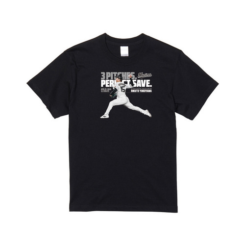 横山陸人投手 3球セーブ記念 Tシャツ 詳細画像 ブラック 1