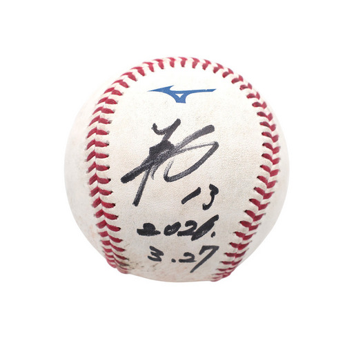 ヒーロー試合球A #13毛利(2026.3.27)「プロ初登板5回無失点、プロ初勝利！」